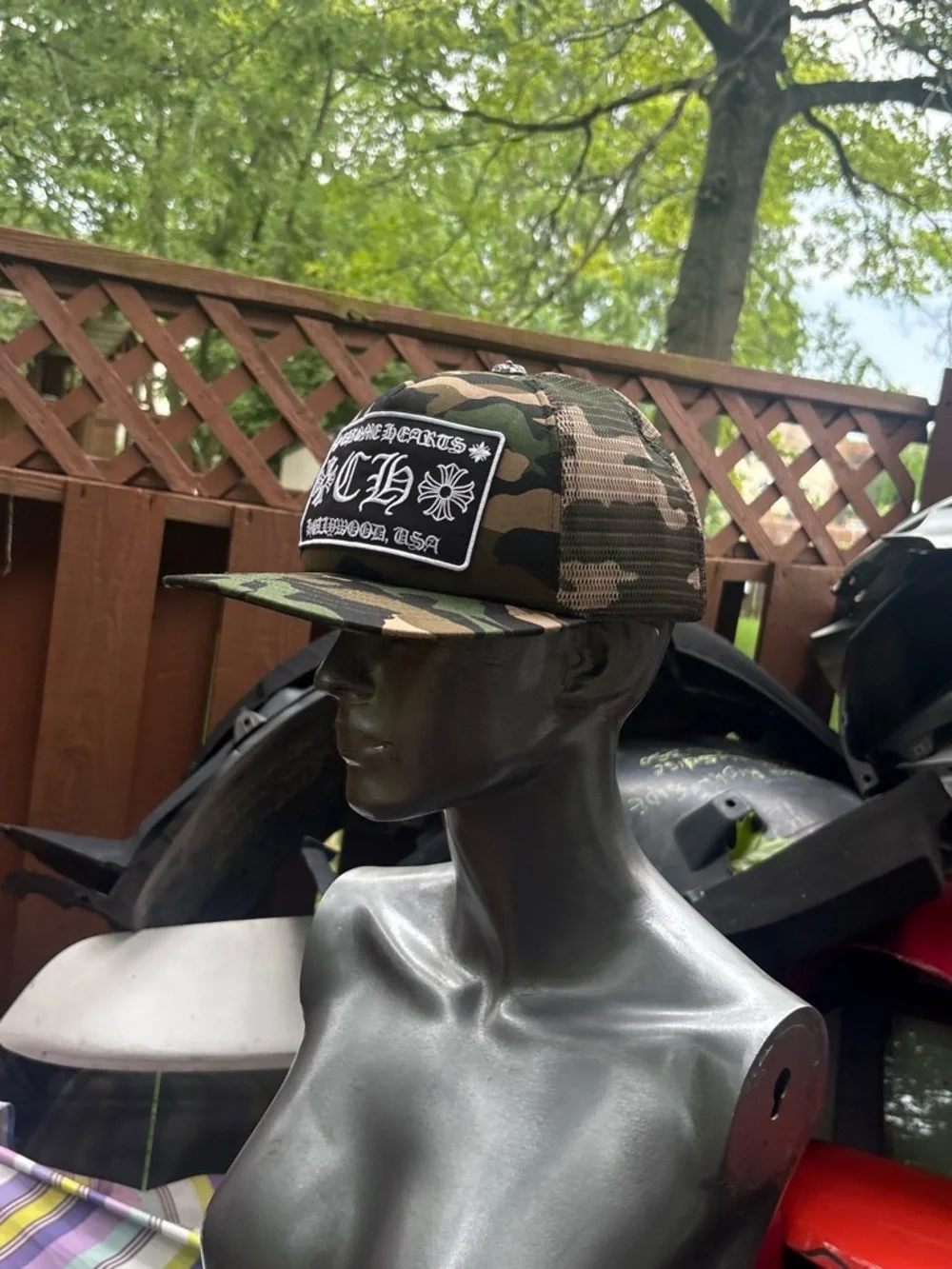 Camo Trucker Snapback Hat - Green Camo